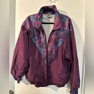 Vintage R&R Sport 90s Oversized Floral Windbreaker L